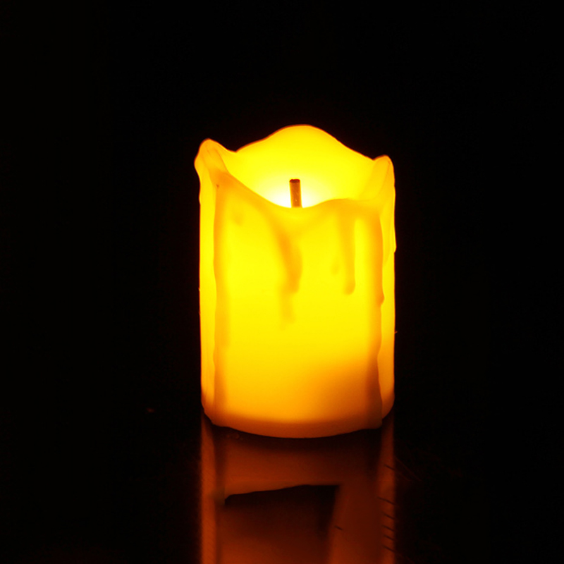 big tealight candles with drips on side YSC18027